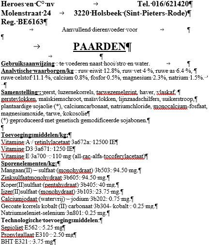 Afbeelding van Paardenmengeling onderhoud met haver - eigen productie-35 kg