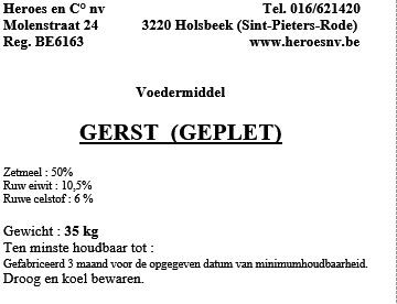 Afbeelding van Gerst geplet - 35 kg
