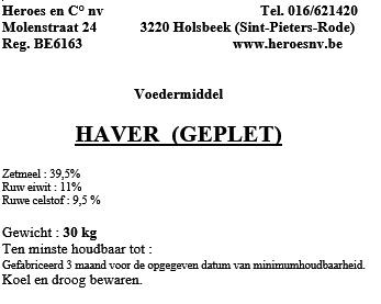 Afbeelding van Haver geplet 30 kg