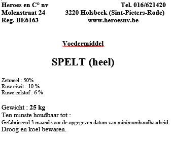 Afbeelding van Spelt heel - 25 kg